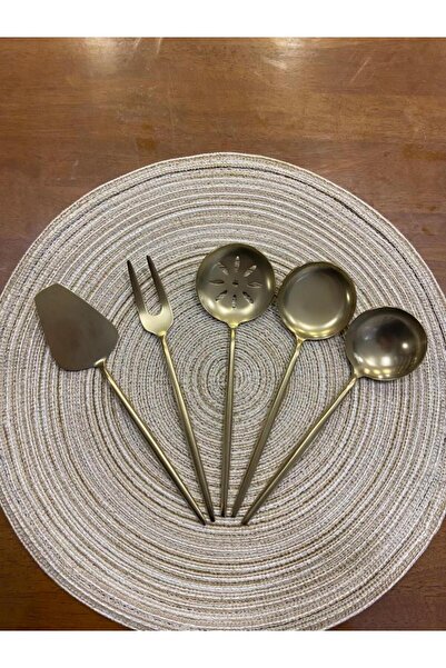 Dame Marie ALMERİA MAT GOLD 5 PARÇA SOS SERVİS SETİ