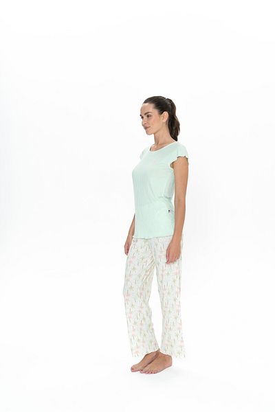 U.S. Polo Assn. Set pijama pentru femei, licențiat, USPA, viscoză, (mentă).
