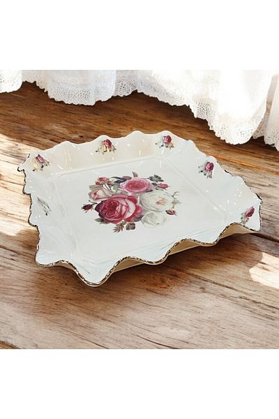 ROY KING Πιάτο παρουσίασης Royking Rose Square 30 cm