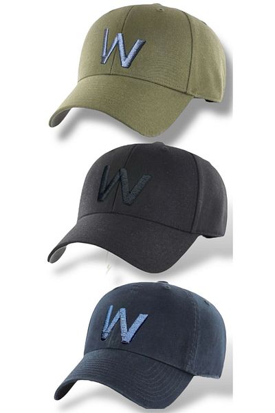 w white stars sports & wear Αθλητικό καπέλο Unisex Σετ 3 τεμαχίων Ρυθμιζόμενο σετ καπέλων με Velcro στην πλάτη
