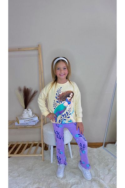 Lolliboomkids Girl's Mermaid Character Themed Bottom and Top Set
