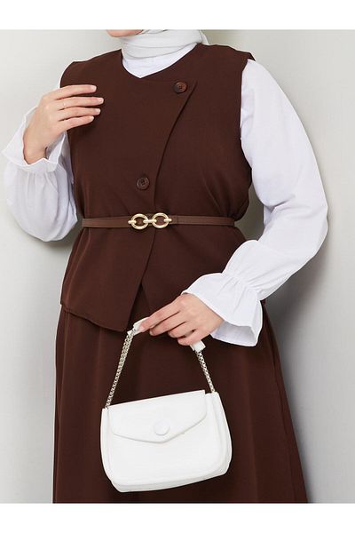 butik hira Σετ ασύμμετρη φούστα γιλέκο
