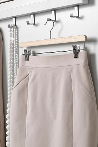 Binbirreyon Wooden Clip Clothes Skirt Pants Hanger 36cm De054