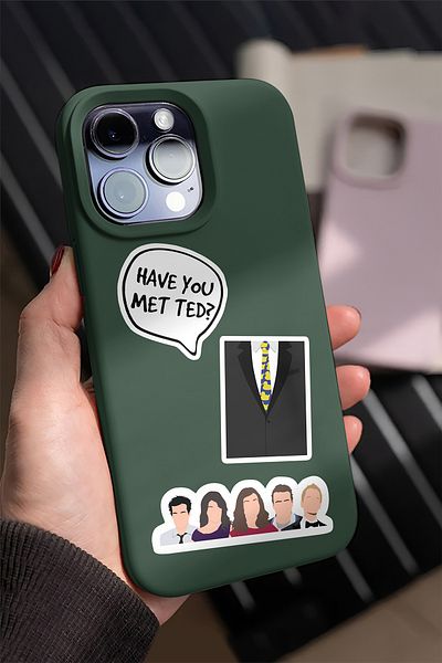 AR Sticker مجموعة من 5 ملصقات للكمبيوتر المحمول والكمبيوتر المحمول تحت عنوان How I Met Your Mother