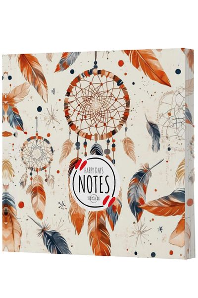 Dokuz Yayınları دفتر ملاحظات Vivago Art Feather 5 غير مبطن (15X15-160 صفحة)
