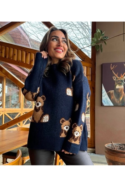 DMR Ayıcık Desenli Yumoş Kazak