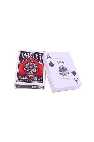 Master Games Jumbo Plastic Playing Card Deck Arrow - Red