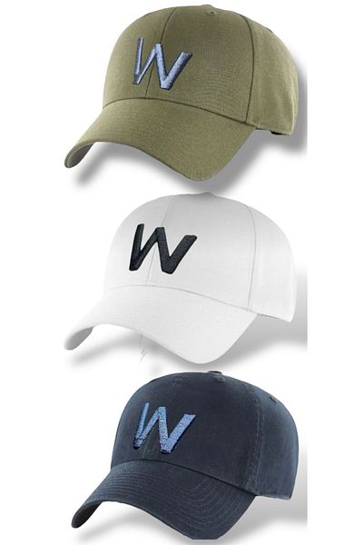 w white stars sports & wear Αθλητικό καπέλο Unisex Σετ 3 τεμαχίων Ρυθμιζόμενο σετ καπέλων με Velcro στην πλάτη