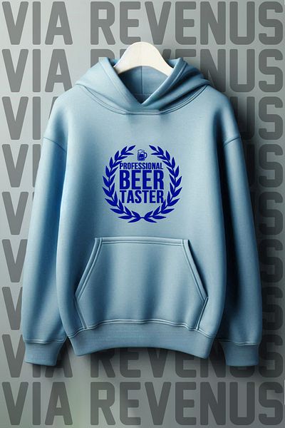 Vordevia Hanorac cu glugă imprimat pentru degustator de bere profesional