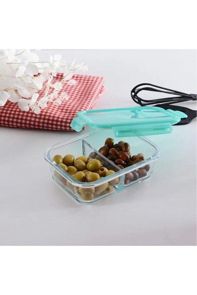 Paşabahçe Green Vacuum Storage Container - 2 Clamps, Compartments, 1030Cc 530286