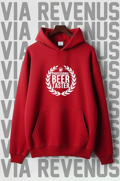 Vordevia Professional Beer Taster Printed Hooded Sweatshirt