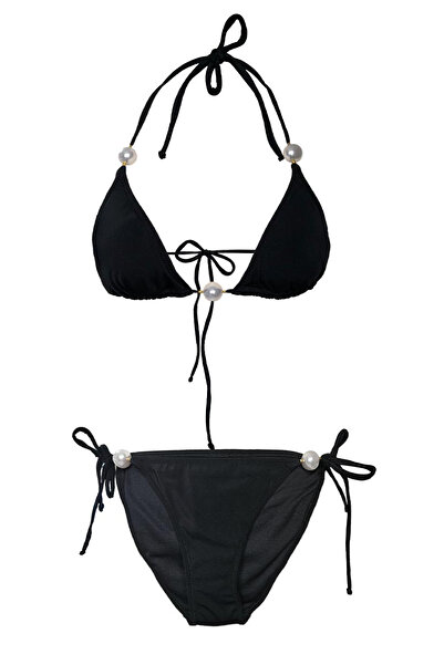 ARONA Lilbasic Büyük Incili Siyah Bikini