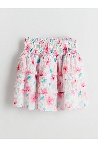 LC Waikiki LCW Kids Elastic Waist Floral Girl's Skirt