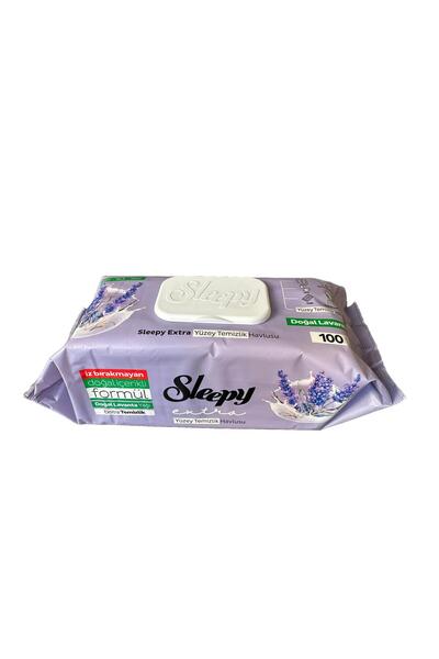Sleepy Extra Doğal Lavanta Özlü Islak Yüzey Temizlik Havlusu - 100'lü Paket