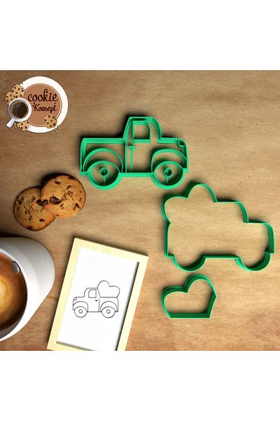 CookieKonsept الحب - شاحنة بيك اب على شكل كوكي لعيد الحب |   قلب