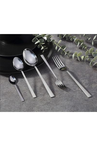 Gökdil Tuana 30 Pieces - Simple 6-person Steel and Spoon Set
