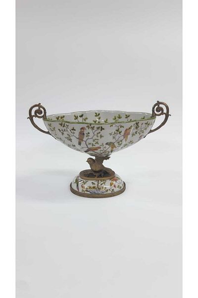 Mikasa Moor Mi̇kasa Moor Green Bird Detail Decorative Gondola 40X21X26 cm