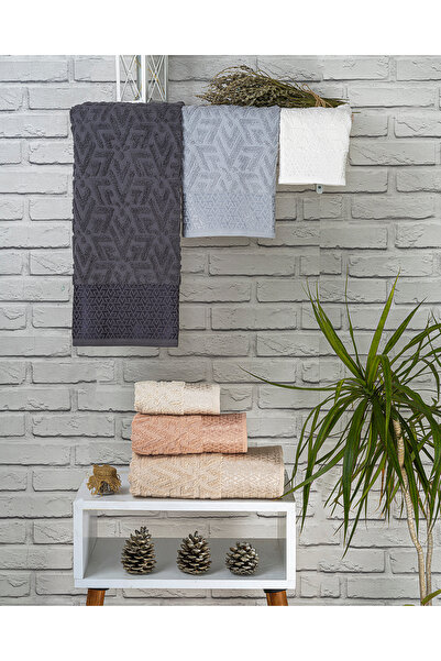 Hazangülü Buldan Üretim Dowry Jacquard Atlas 6-Piece Kitchen Towel I 30X50