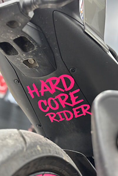 Banxtre Motor Sele Altı ve Depo için Neon Pembe Hard Core Rider Sticker Etike...