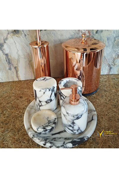 SİPAHİMARBLE Menekşe Mermer 7/li Banyo Set