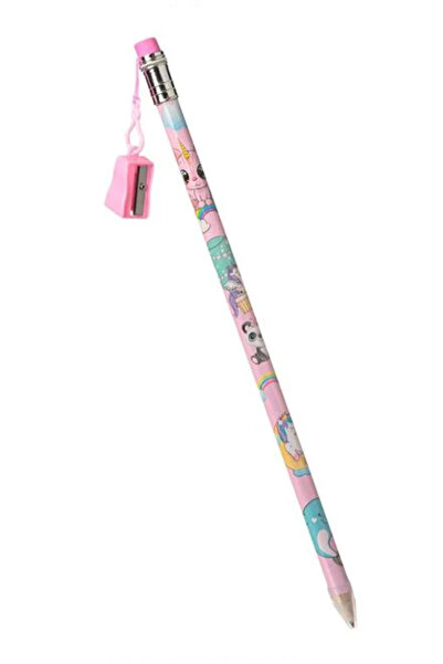 TGROUP Dev Kalem 38 cm.Pembe Hayvanlar Tekboynuzlar ve Kalemtıraş