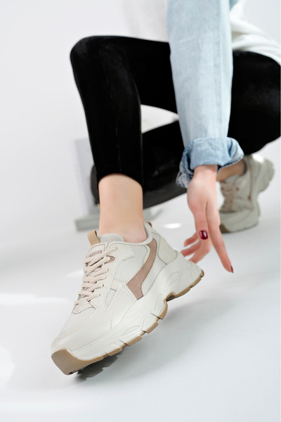 McDark Γυναικεία Αθλητικά Μπεζ Παπούτσια Snekars Mink