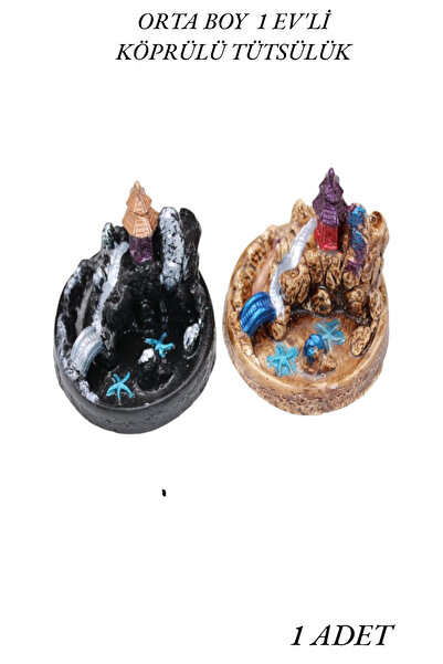 NAHAMİS TRADE Doğal Kum Taşı Tozlu  Orta Boy Yuvarlak Şelale  Geri Akış Tütsülük