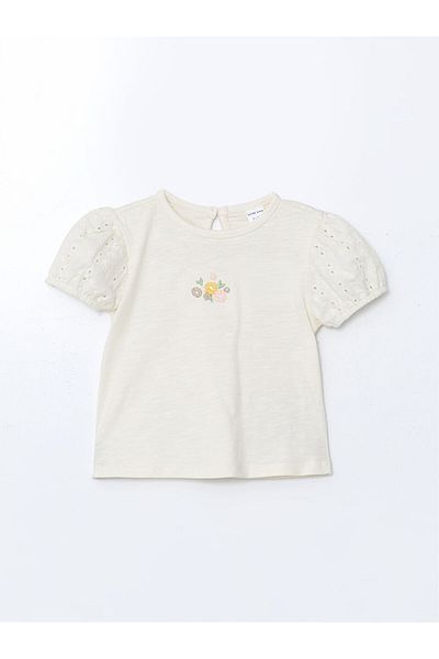 LC Waikiki New Season Embroidered Baby Girl T-Shirt and Sweatpants Set of 2 - S5Ey85Z1