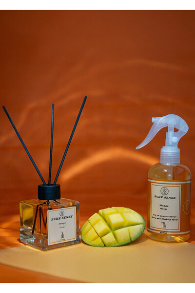 Puresense mango 2'li Oda Kokusu Seti-çubuklu oda kokusu 110 ml & oda spreyi 2...