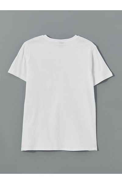 LC Waikiki Tricou pentru băiat cu imprimeu cu gât crew de sezon nou - S5H479Z4