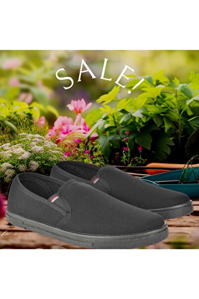 Ems Men's Linen Espadrilles - Black Cloth Shoes