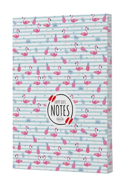 Dokuz Yayınları دفتر ملاحظات Vivago Art Flamingo ذو 4 خطوط (14X20-160 صفحة)
