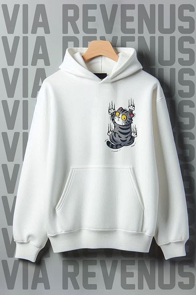 Vordevia Φούτερ με κουκούλα Cat Printed