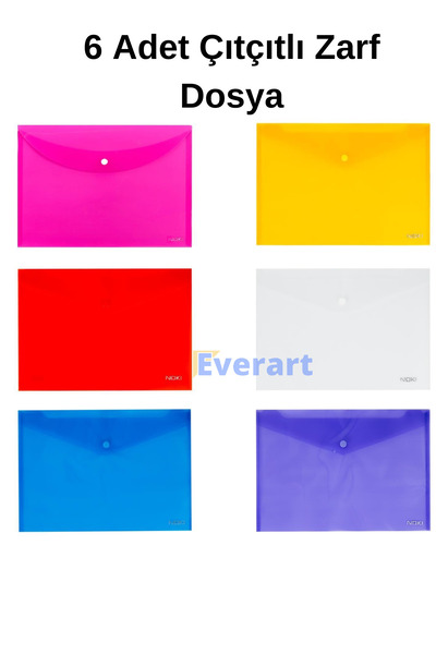 everart Çıtçıtlı Zarf Dosya 6 Adet