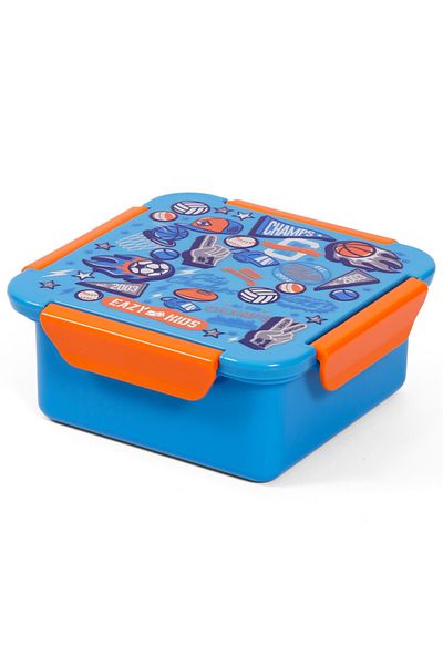Eazy Kids صندوق غداء، كرة قدم - أزرق، 650 مل