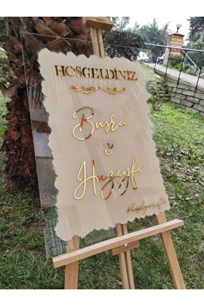 En Güzel Günde Pleksi Gold Karşılama Panosu 50*70 cm