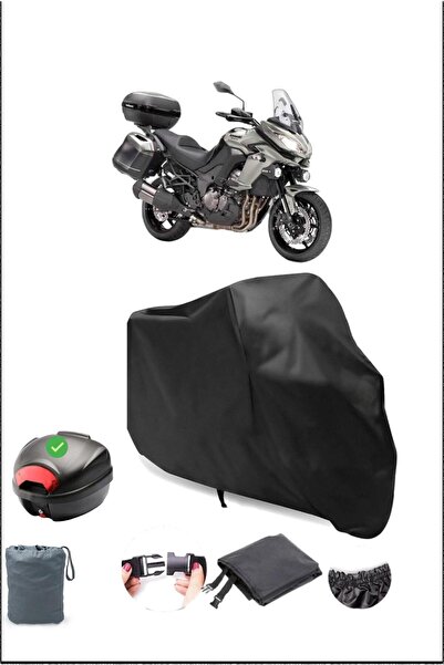 Breen Black Kawasaki Klz 1000 Versys Rear Bag Compatible Waterproof Motorcycl...