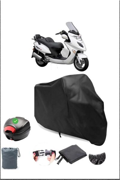 Breen غطاء دراجة نارية أسود مقاوم للماء متوافق مع حقيبة Kymco Grand Dınk 250 ...
