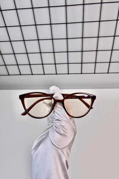LOOKUP NEW Brown 50 Ekartman Bone Cat Eye Transparent Women Men Blue Light Protection Screen Glasses