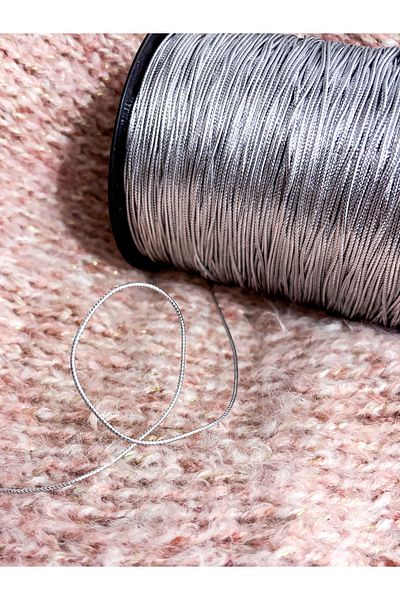 Hayal.kirtasiyesi 10 Meters Packaging Sticker Rope Silver Color Plaid Gift Package Rope