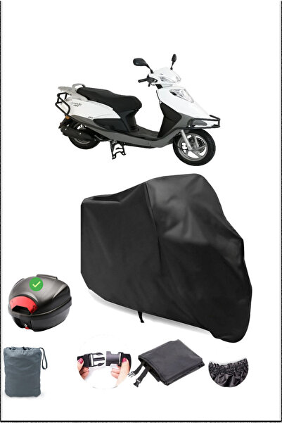 Breen Black Abush Speedy 110I Rear Bag Compatible Waterproof Motorcycle Cover