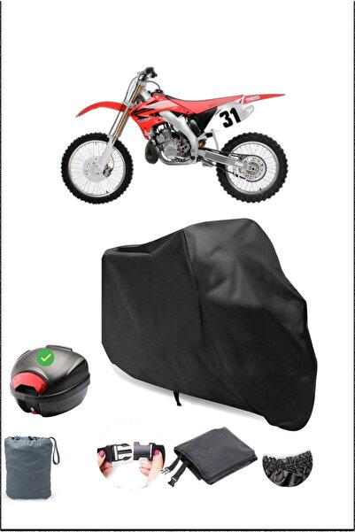 Breen Black Honda Cr 250 Rear Bag Compatible Waterproof Motorcycle Cover