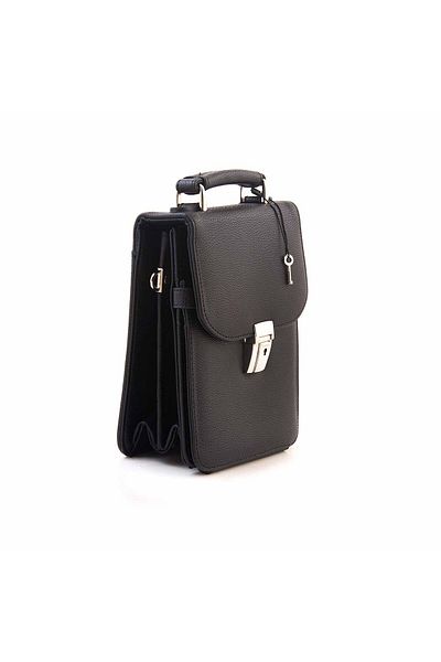 KEMAL TANCA Men's Genuine Leather Black Handbag
