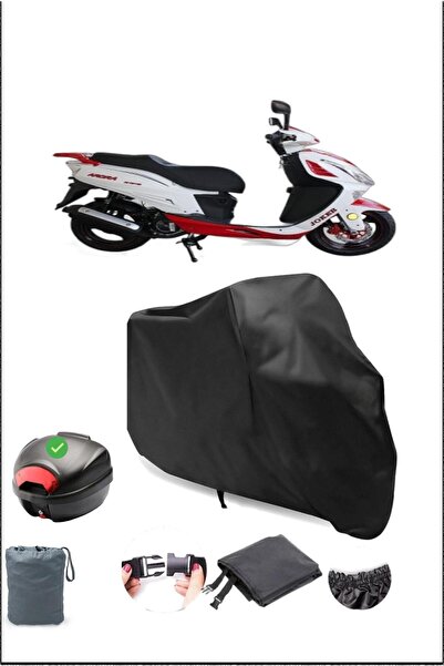 Breen Black Arora Ar 150-t Rear Bag Compatible Waterproof Motorcycle Cover