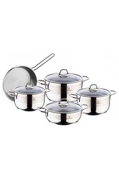 Sofram 9-Piece 18/10 Stainless Steel Cookware Set