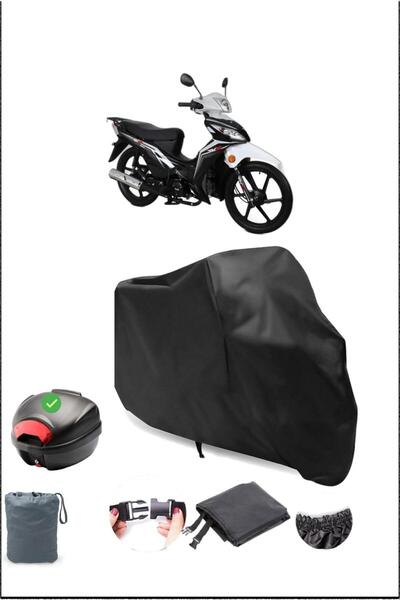Breen Black Rks Rodos 100 Rear Bag Compatible Waterproof Motorcycle Cover