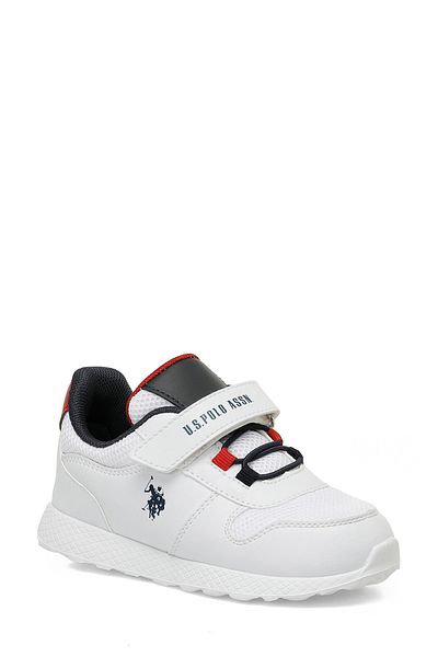 U.S. Polo Assn. حذاء رياضي GARFIELD JR 5FX للأولاد باللون الأبيض