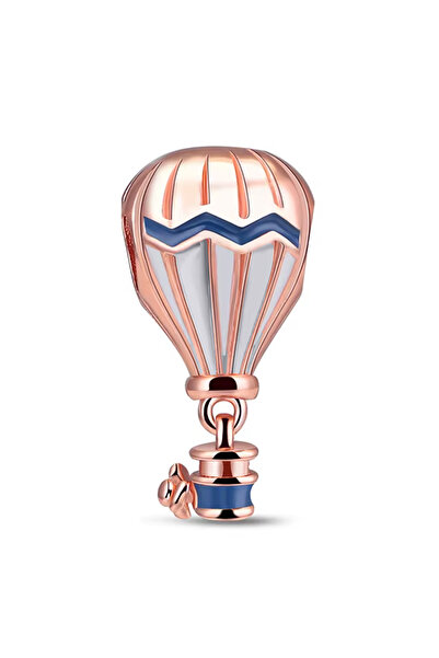Fubena Rose Renkli Sıcak Hava Balonu Gümüş Charm