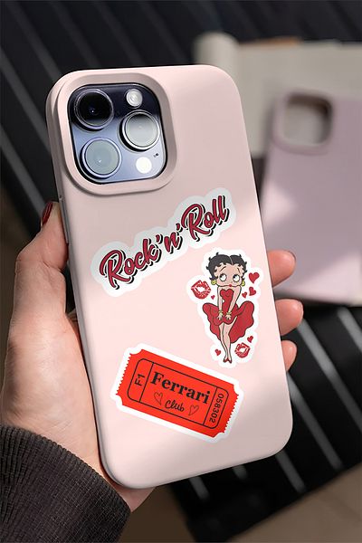 AR Sticker Vsco Red - Σετ αυτοκόλλητων 10 τεμαχίων για φορητό υπολογιστή, φορητό υπολογιστή και tablet