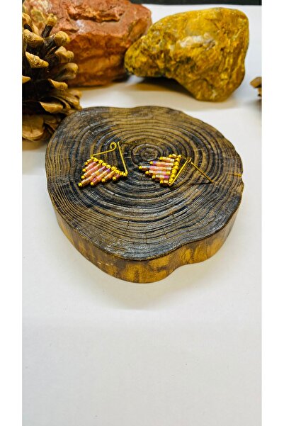 Porsuk Alternatif أقراط نسائية مصنوعة يدويًا من الزجاج الهندي بتصميم عرقي